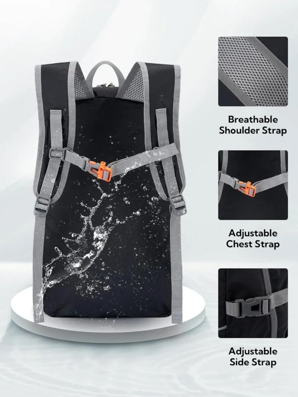Lightweight Packable Daypack 25L for Hiking, Camping, Travel - Compact Folding